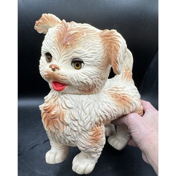 Vintage Edward Mobley Co. Arrow Rubber Quirky Puppy Dog Squeak Toy w/Sleepy Eyes - Picture 2 of 12